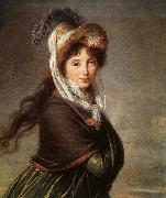 VIGEE-LEBRUN, Elisabeth Portrait of a Young Woman et oil on canvas